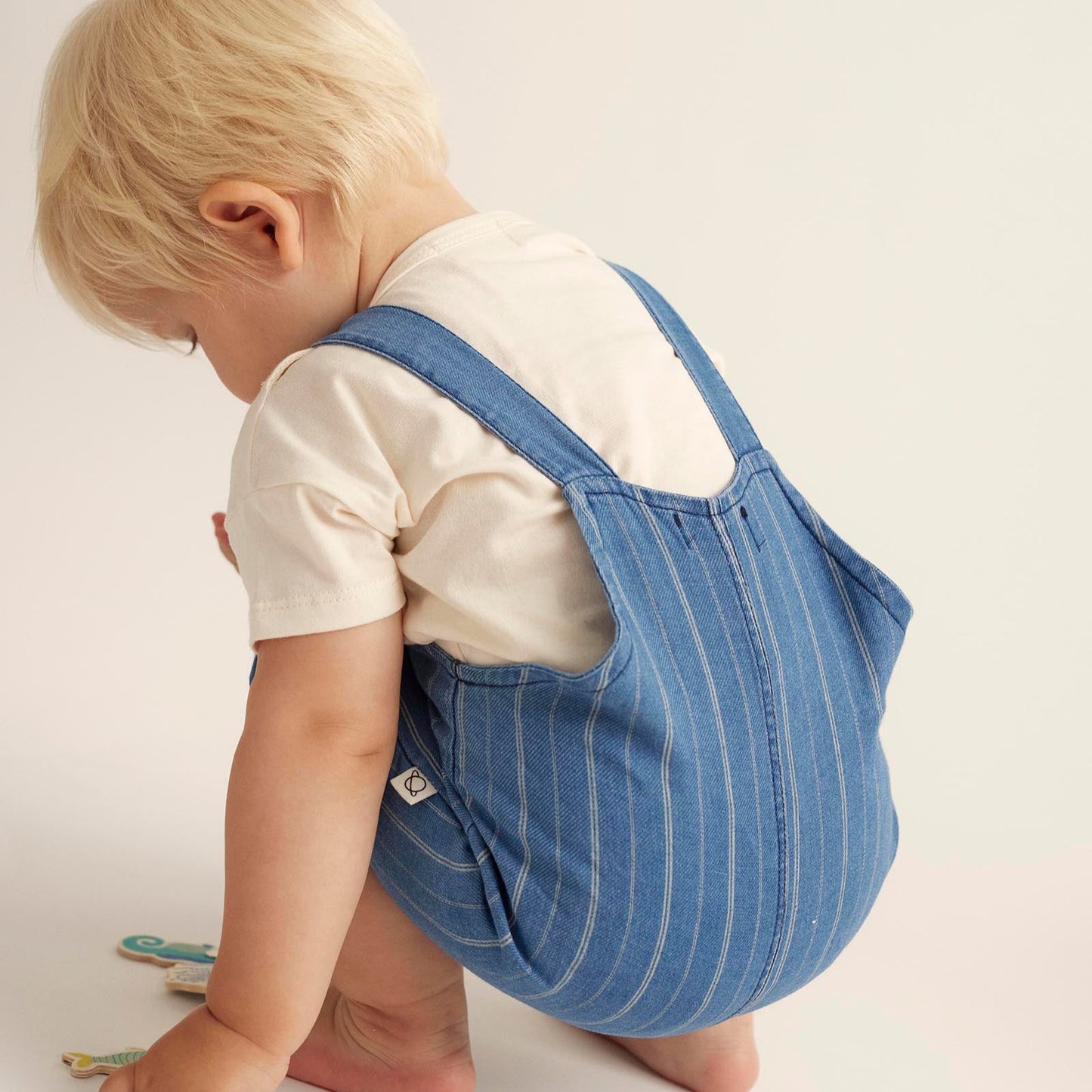 SAM STRIPE DENIM OVERALLS
