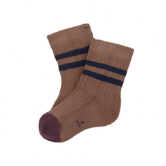 SOREN RIBBED PLAIN SOCKS - CASTAGNA
