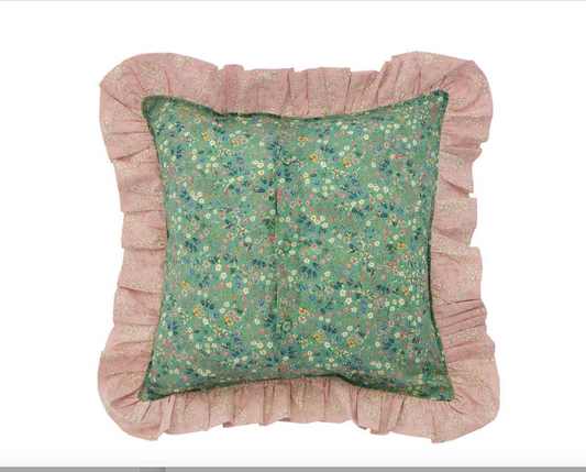 LIBERTY OF LONDON RUFFLE CUSHION DONNA LEIGH & CAPEL
