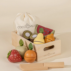 WOODEN FRUIT PLAY SET