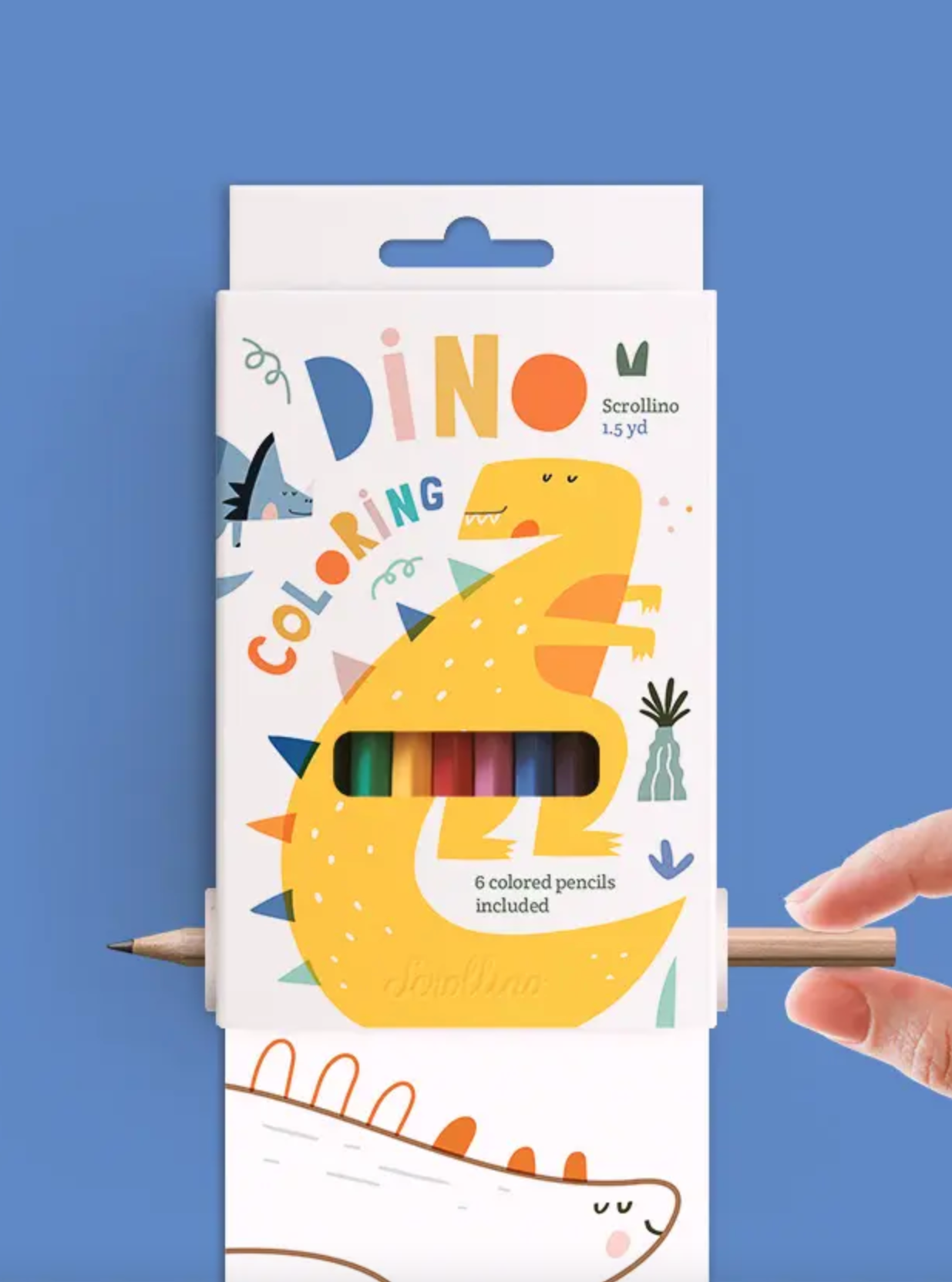 SCROLLINO DINO COLORING BOOK