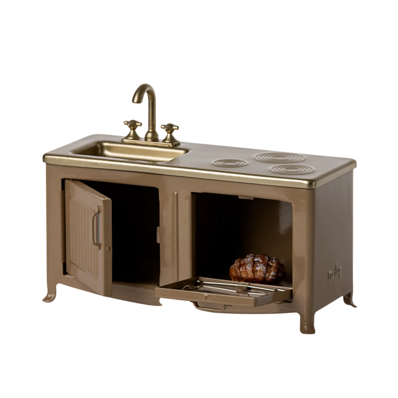 MOUSE KITCHEN STOVE - LIGHT BROWN