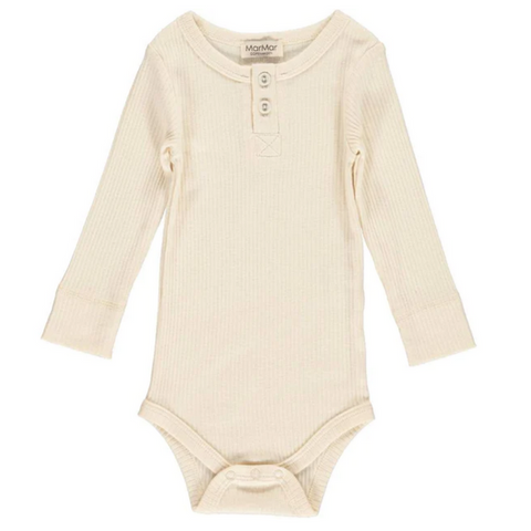 RIBBED LONG SLEEVE BUTTONS ONSIE - OFF WHITE
