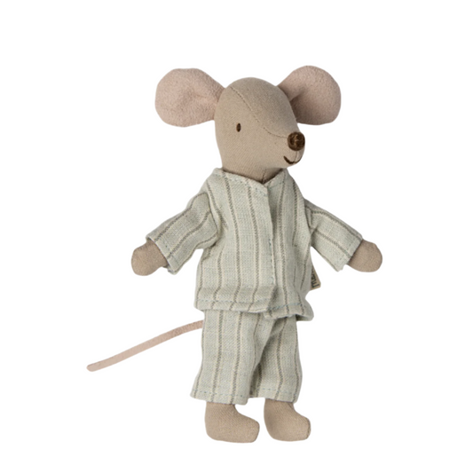 BIG BROTHER MOUSE IN MATCHBOX - MINT STRIPES PJS