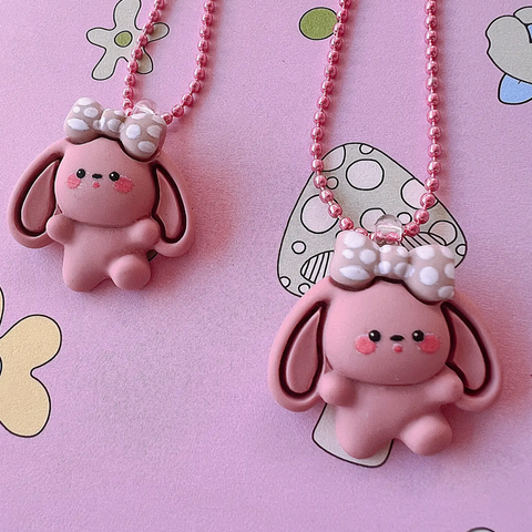 PINK BUNNY NECLACE