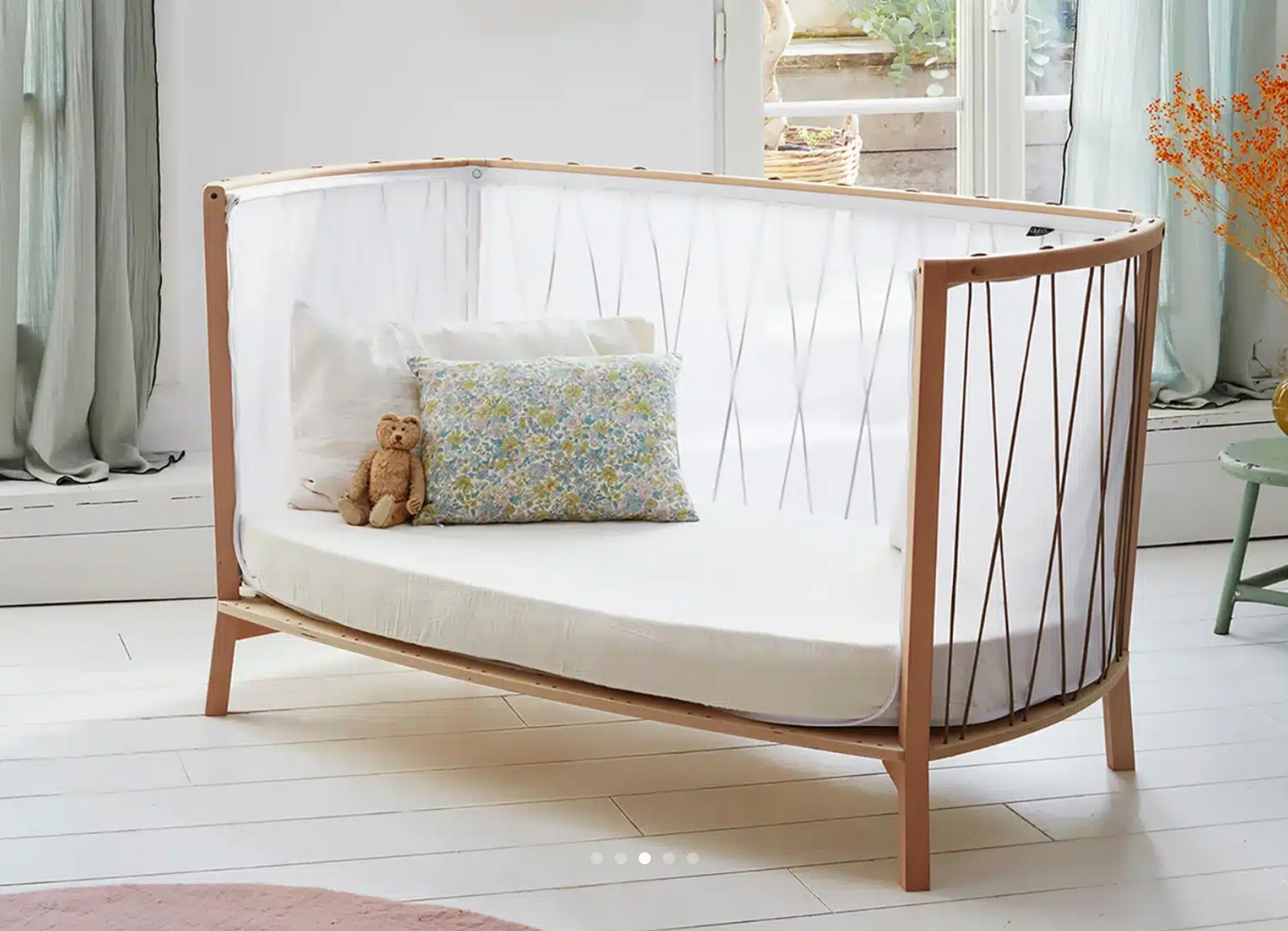 KIMI BABY BED WITH MATRESS & MATRESS TOP - DESERT STRINGS