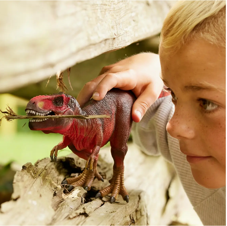 SCHLEICH TYRANNOSAURUS REX DINOSAUR - RED