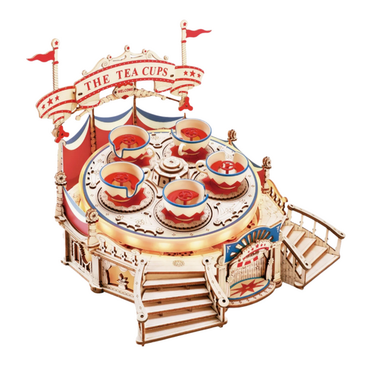 ELECTRO-MECHANICAL WOODEN PUZZLE: TILT-A-WHIRL