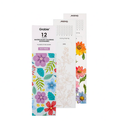 WATERCOLOR COLORING BOOKMARKS