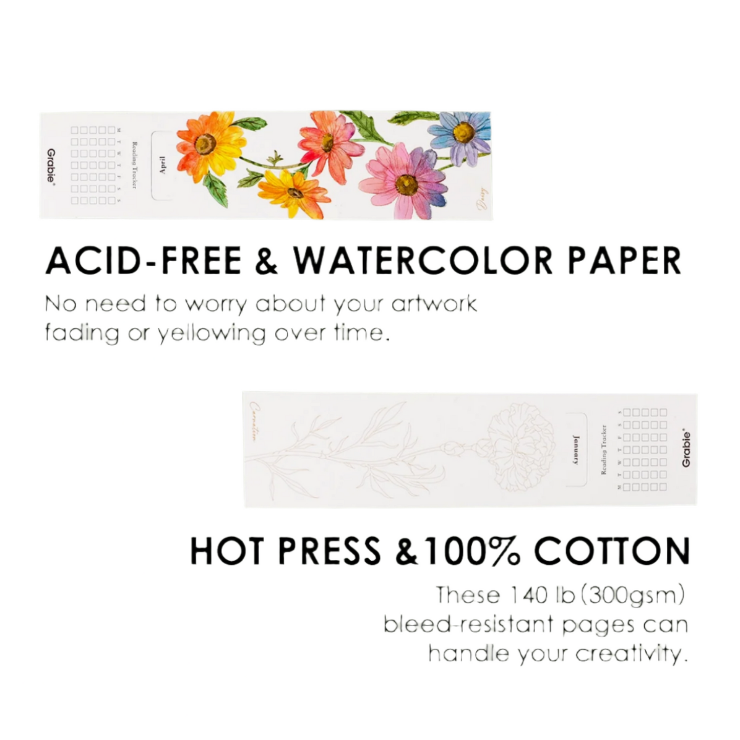 WATERCOLOR COLORING BOOKMARKS