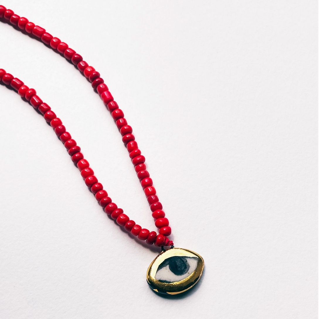 NOT SO EVIL BEAD NECKLACE