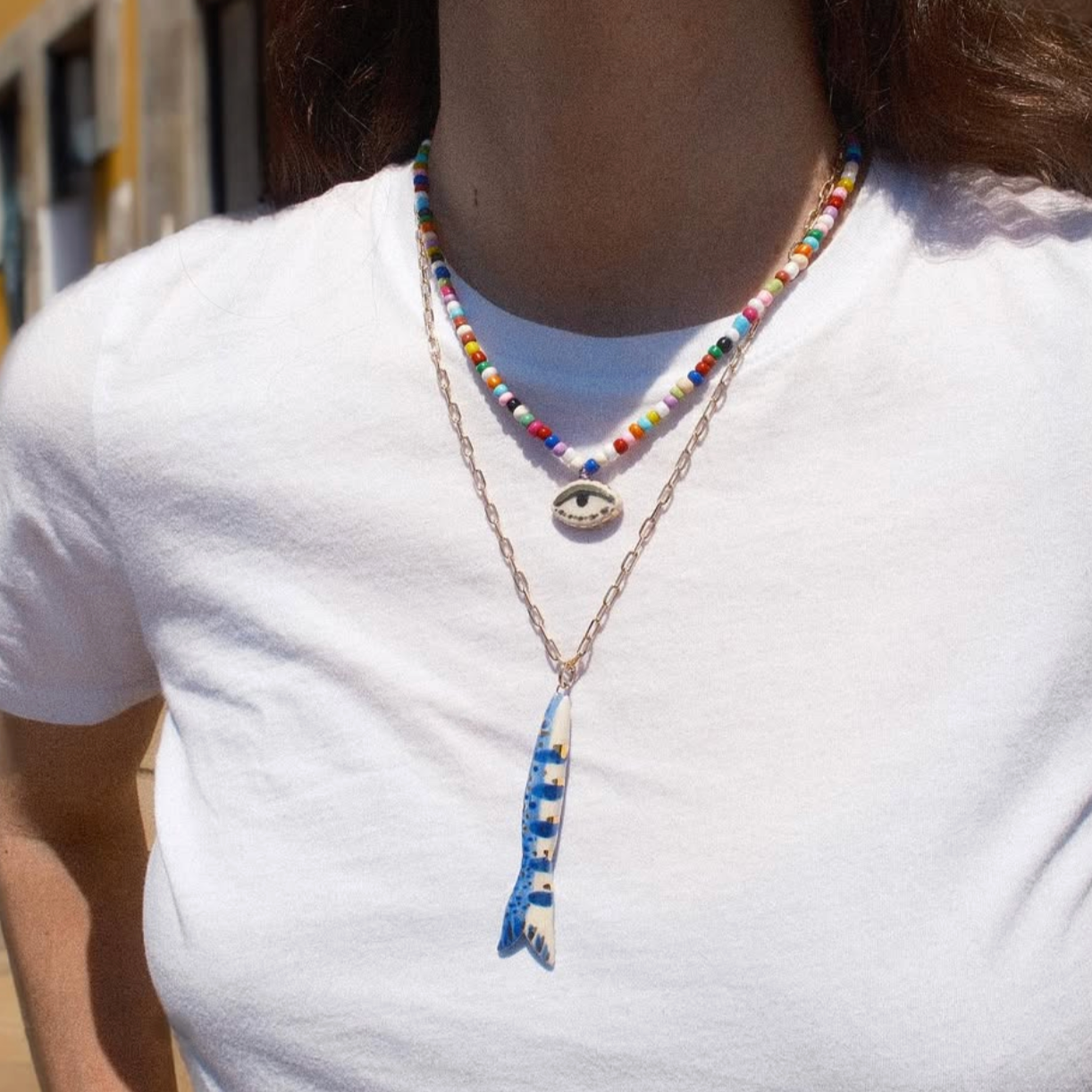 NOT SO EVIL BEAD NECKLACE