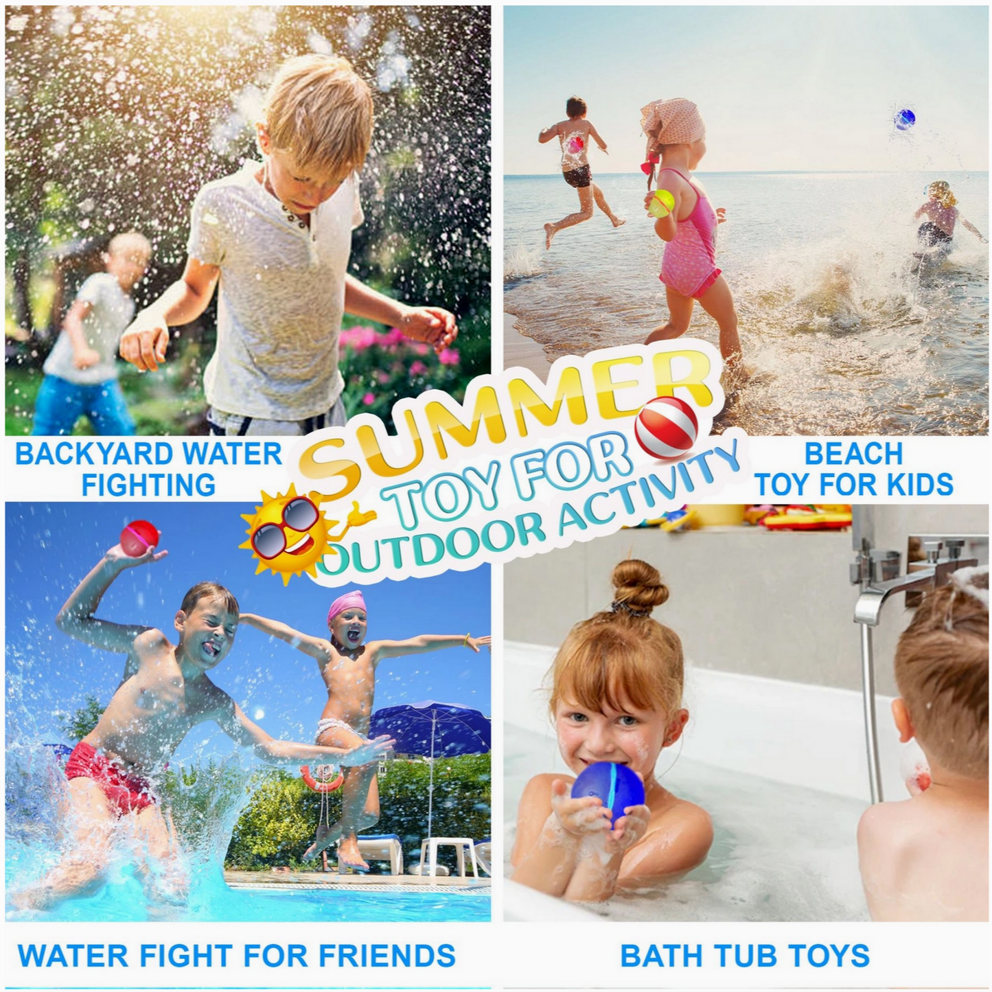 MAGNETIC REUSEABLE WATER BALLONS - 12 PIECES