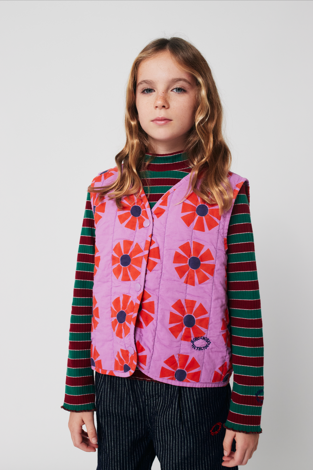 MUTLI-COLORED STRIPED TURRLENECK SHIRT