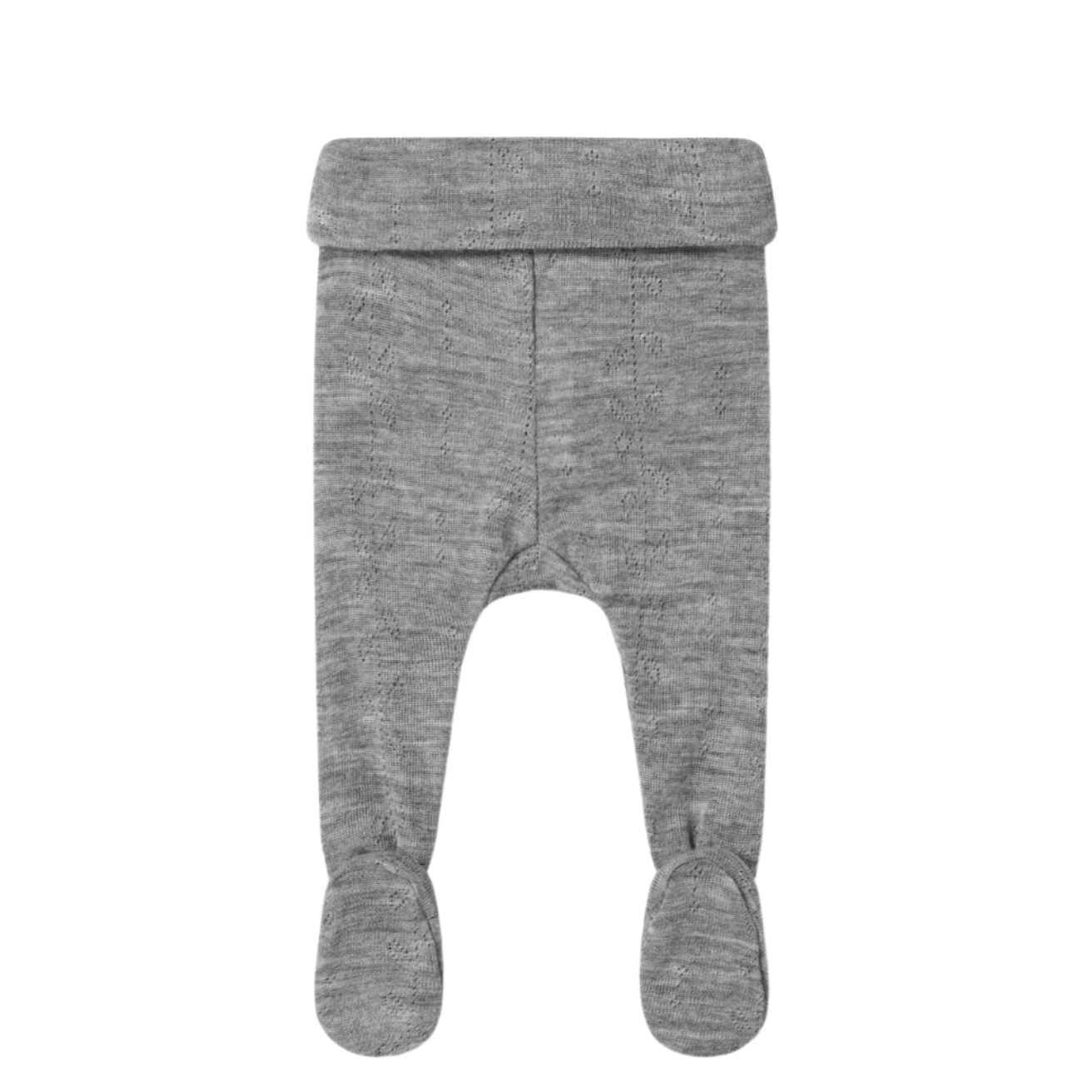 Gray baby leggings on a white background