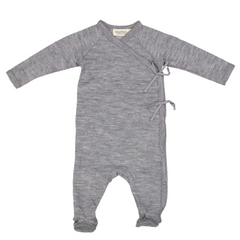 RUBETTA NOOS WOOL POINTELLE FULL BODY ONESIE - SOFT DOVE