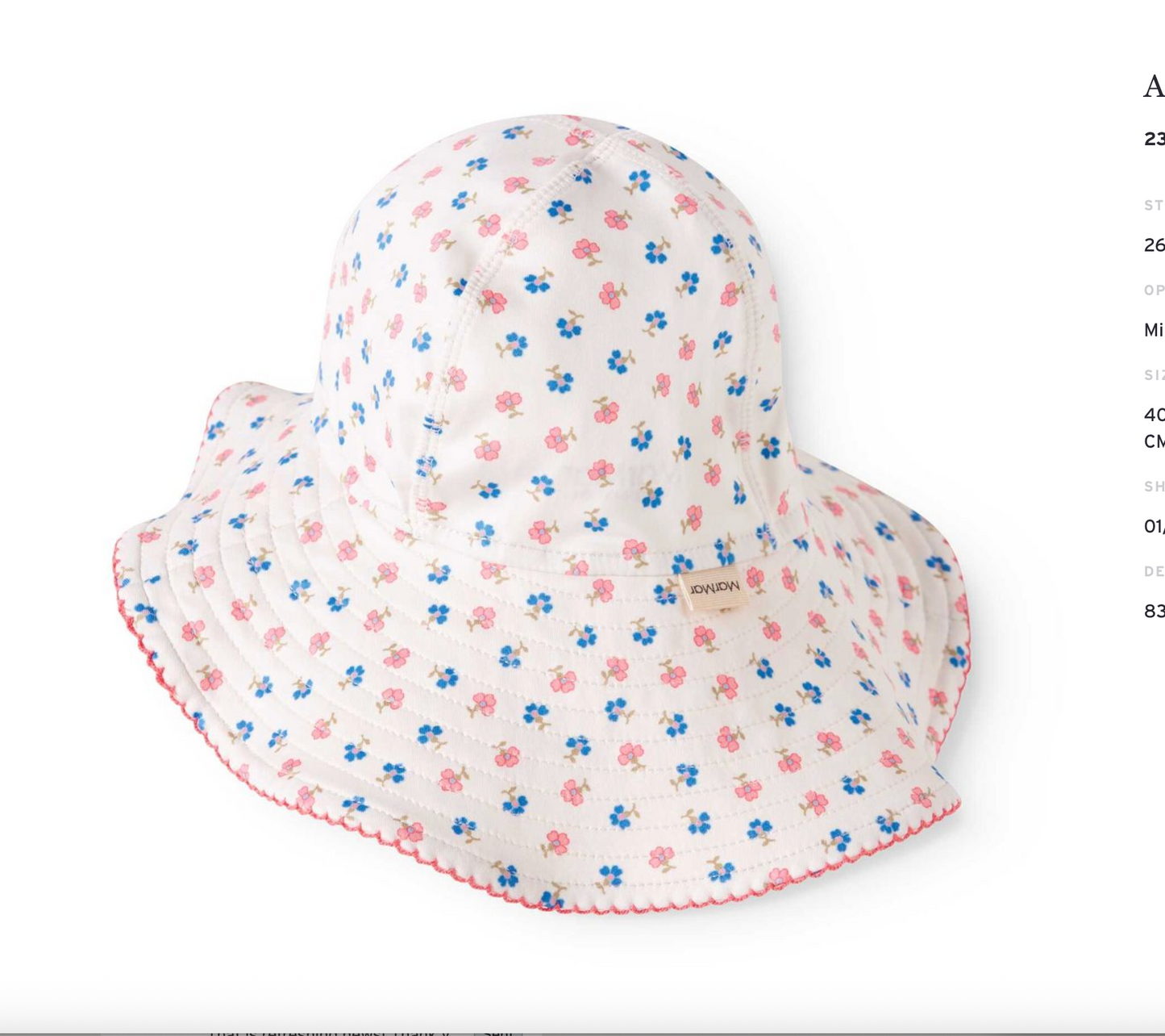 ALBA LONG SWIM HAT - MINI FLOWERS