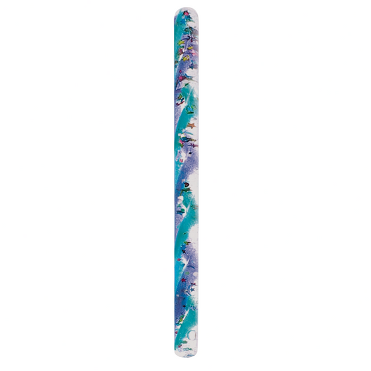 Decorative spatula with floral pattern on a white background
