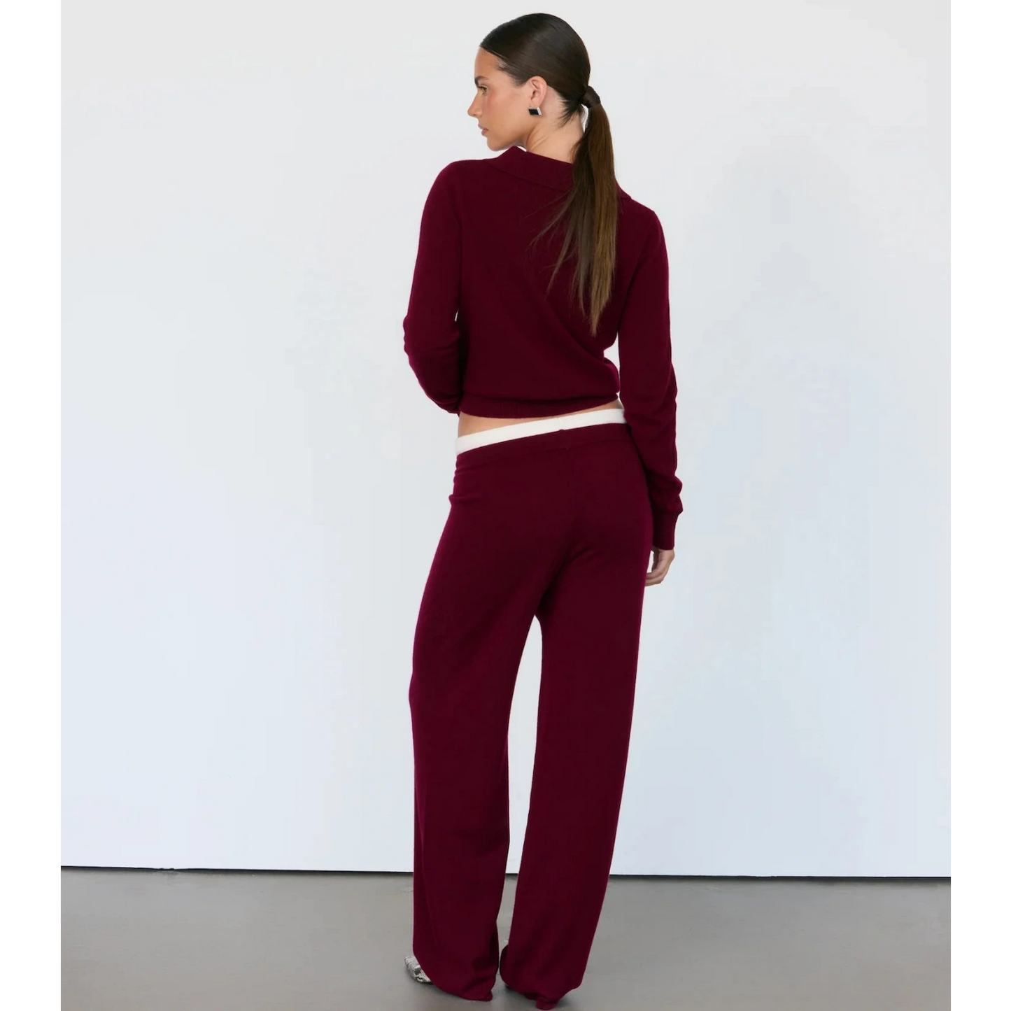 TOVE CASHMERE POLO - MERLOT