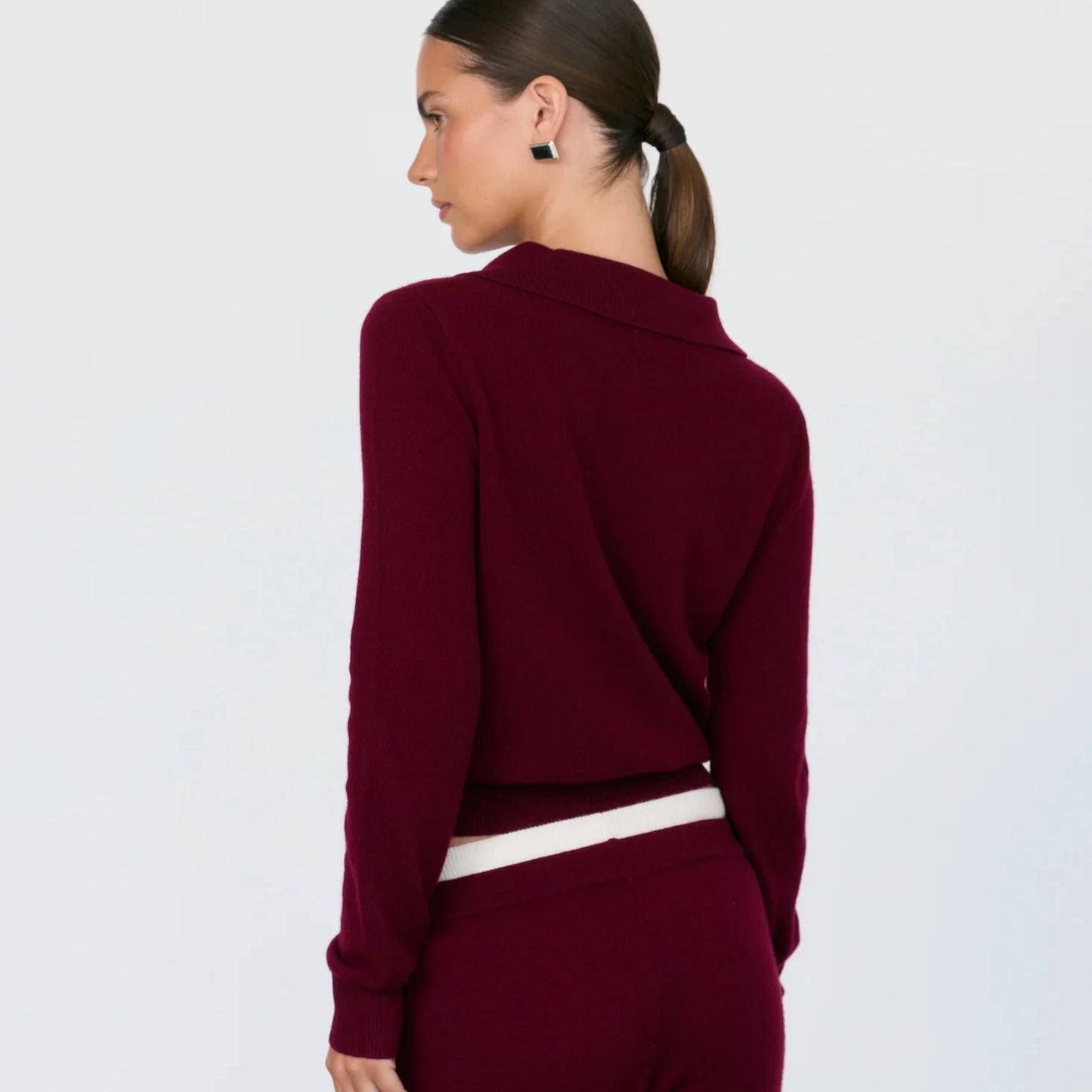TOVE CASHMERE POLO - MERLOT