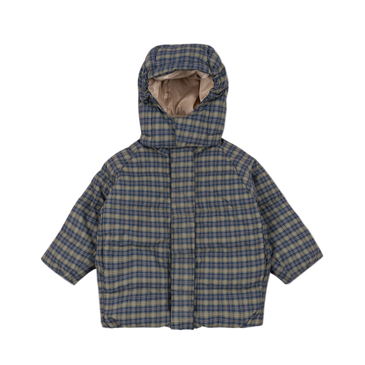 Plaid patterned jacket on a white background