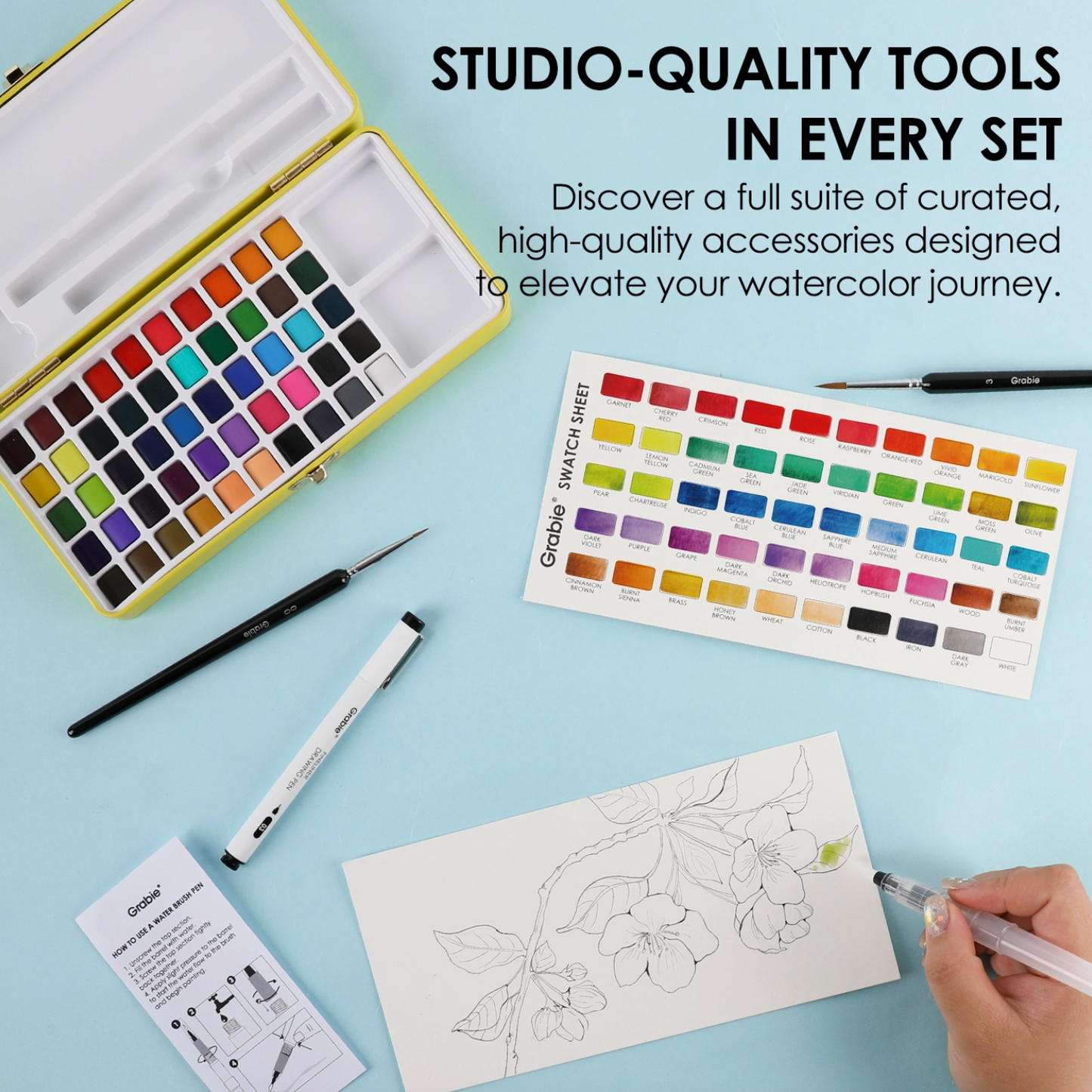 ALL-IN-ONE PREMIUM WATERCOLOR SET OF 50