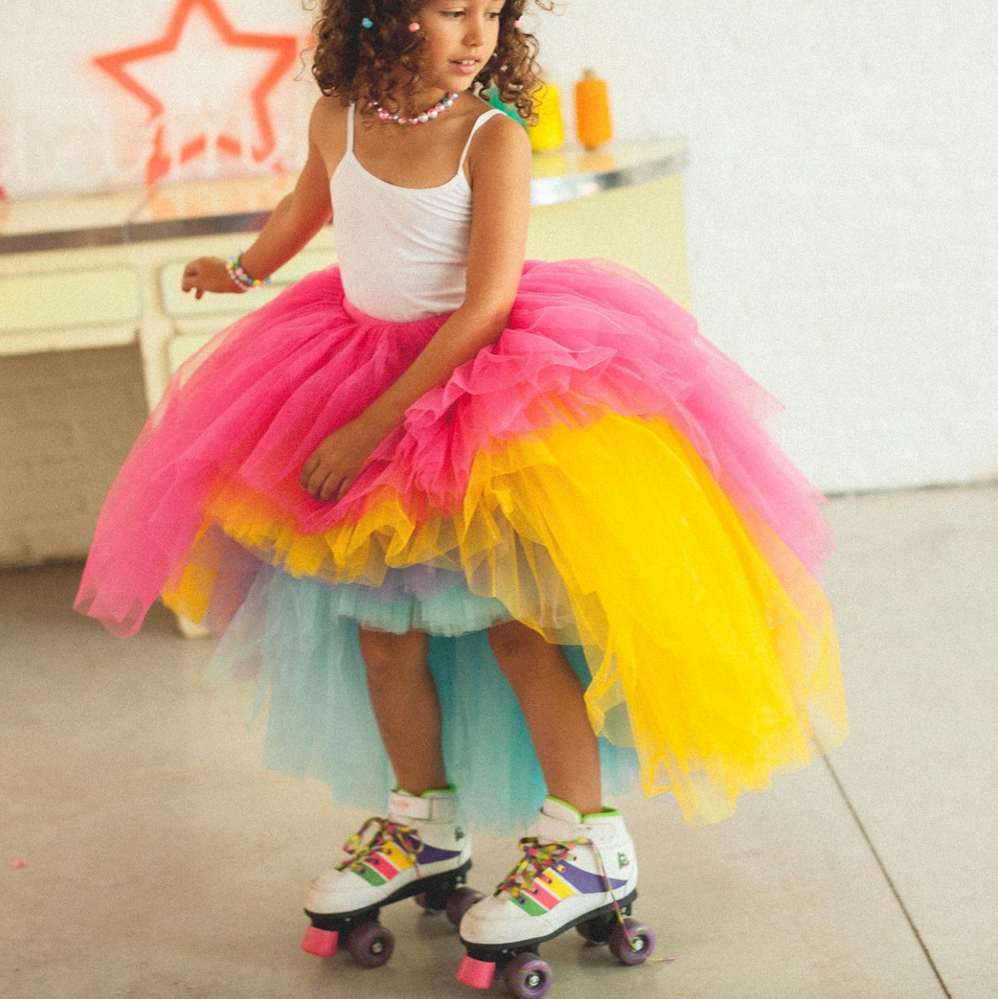 LONG ROCK TUTU SKIRT - PURPLE