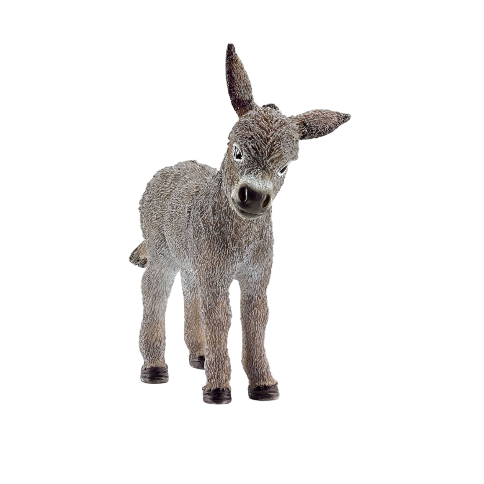 Donkey figurine on a white background