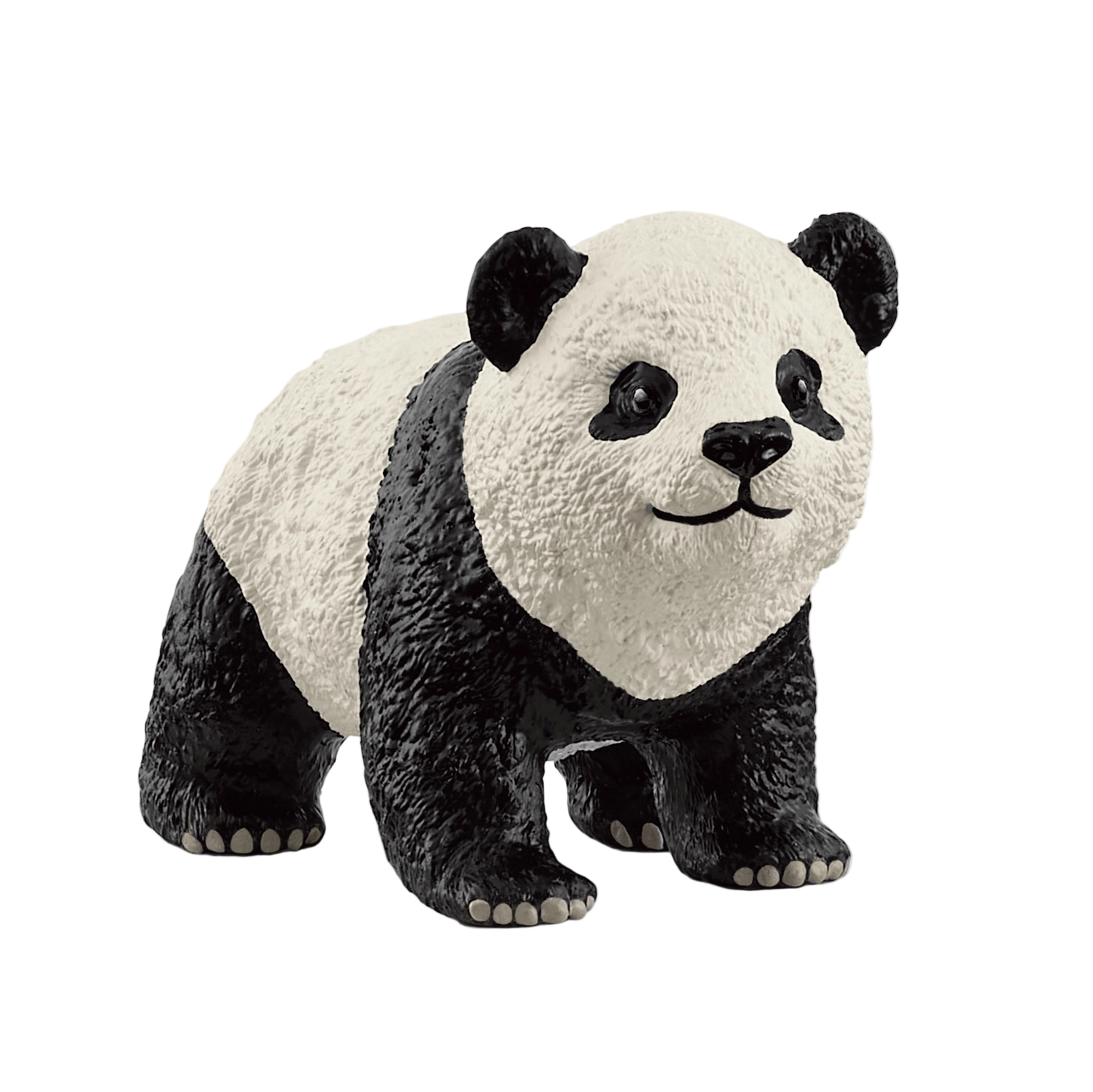Panda figurine on a white background
