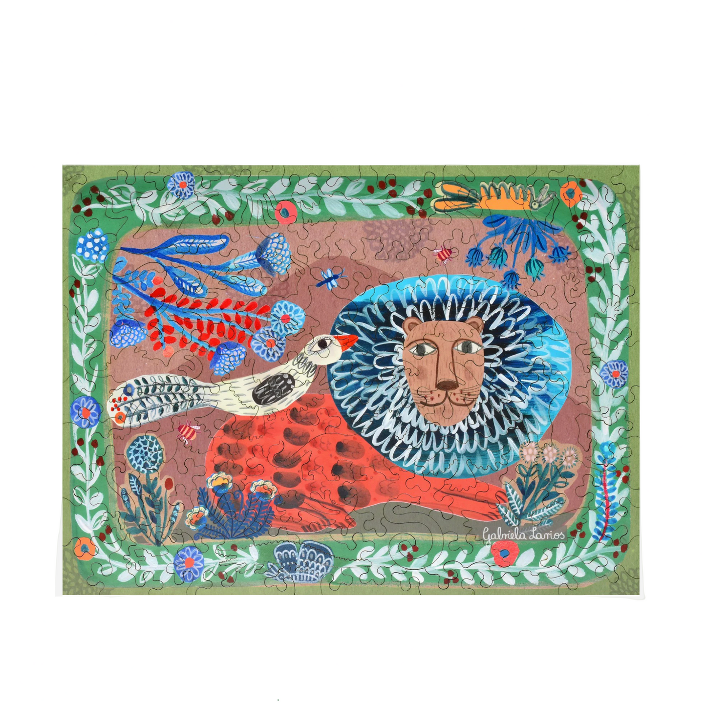 THE LION AND THE BIRD WOOD PUZZLE