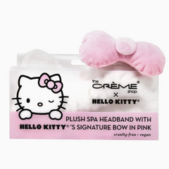 THE CREME X HELLO KITTY PINK BOW PLUSH SPA HEADBAND