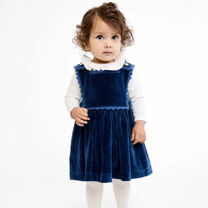 DOROTHY VELVET DRESS - PETROL