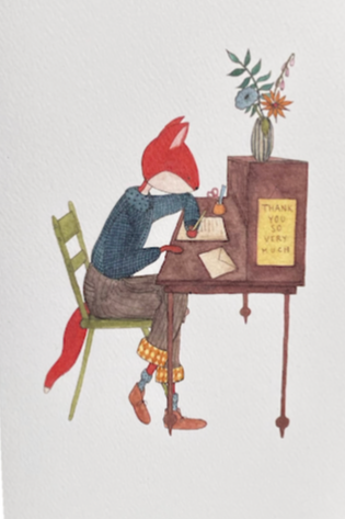 THOUGHTFUL FOX - BLANK CARD