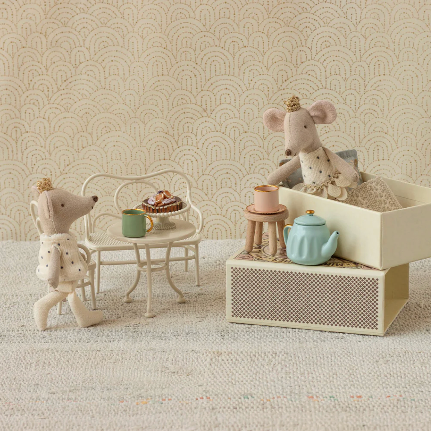 MAILEG ROYAL TWIN MOUSE - CREAM