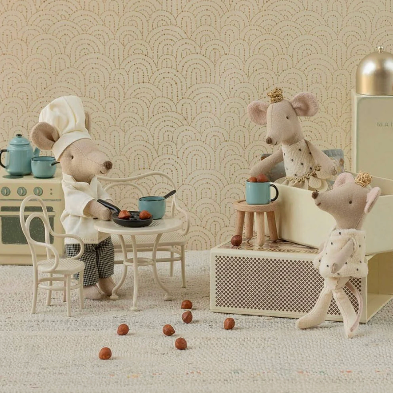 MAILEG ROYAL TWIN MOUSE - CREAM