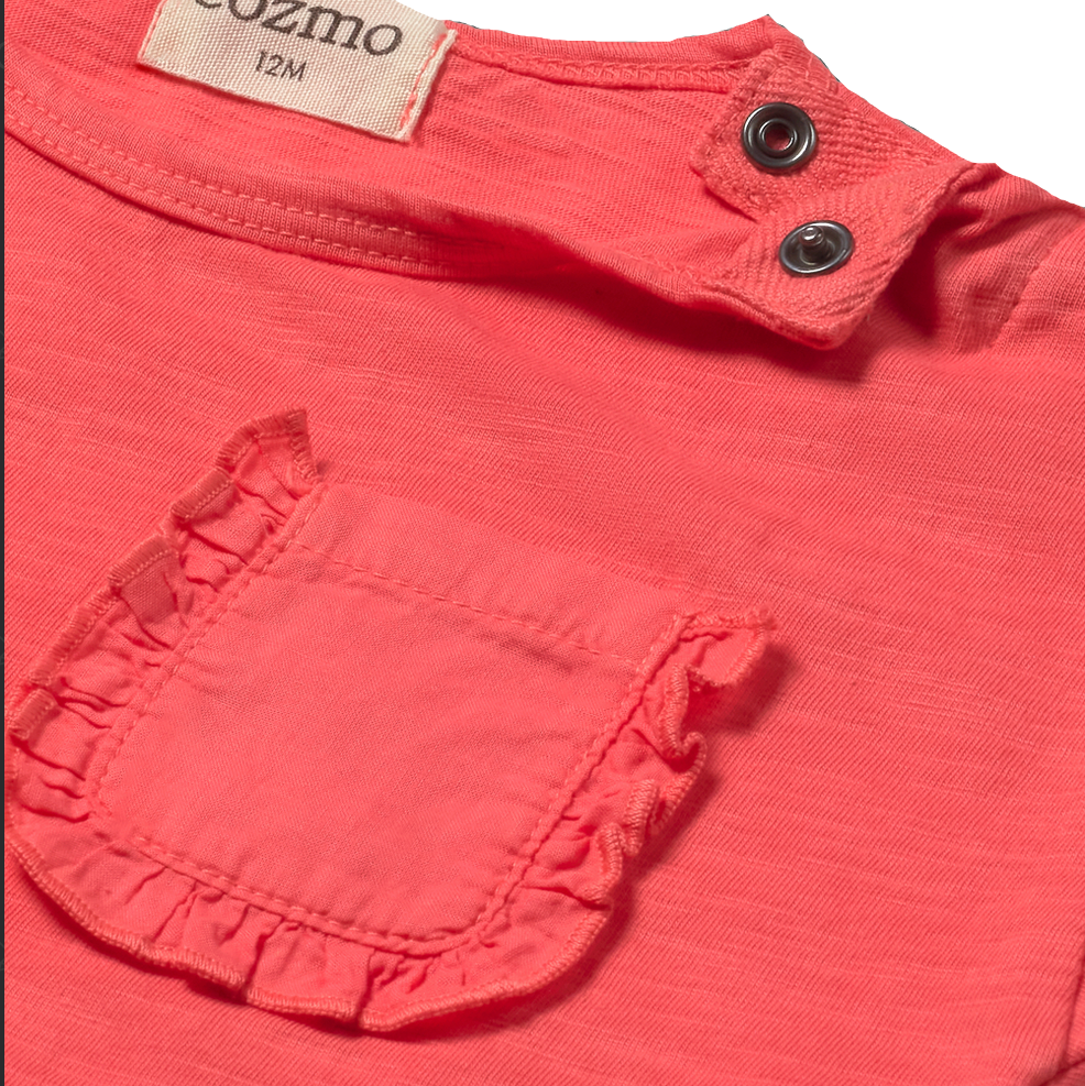 BRISAS TOMATO RED SLUB BABY T SHIRT