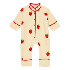 BABY STRAWBERRY FLEECE ONESIE OUTERWEAR