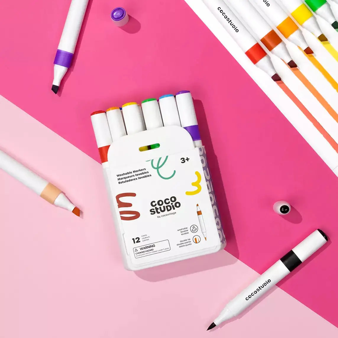 WASHABLE DUEL TIP MARKER SET - 12