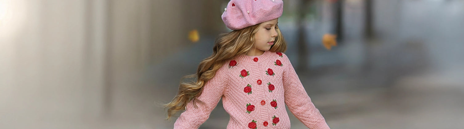 Pink Cardigan Sweater for Girls - Cozy Comfort Meets Everyday Cute