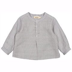 TOTORO MINI CHECK LINEN SHIRT