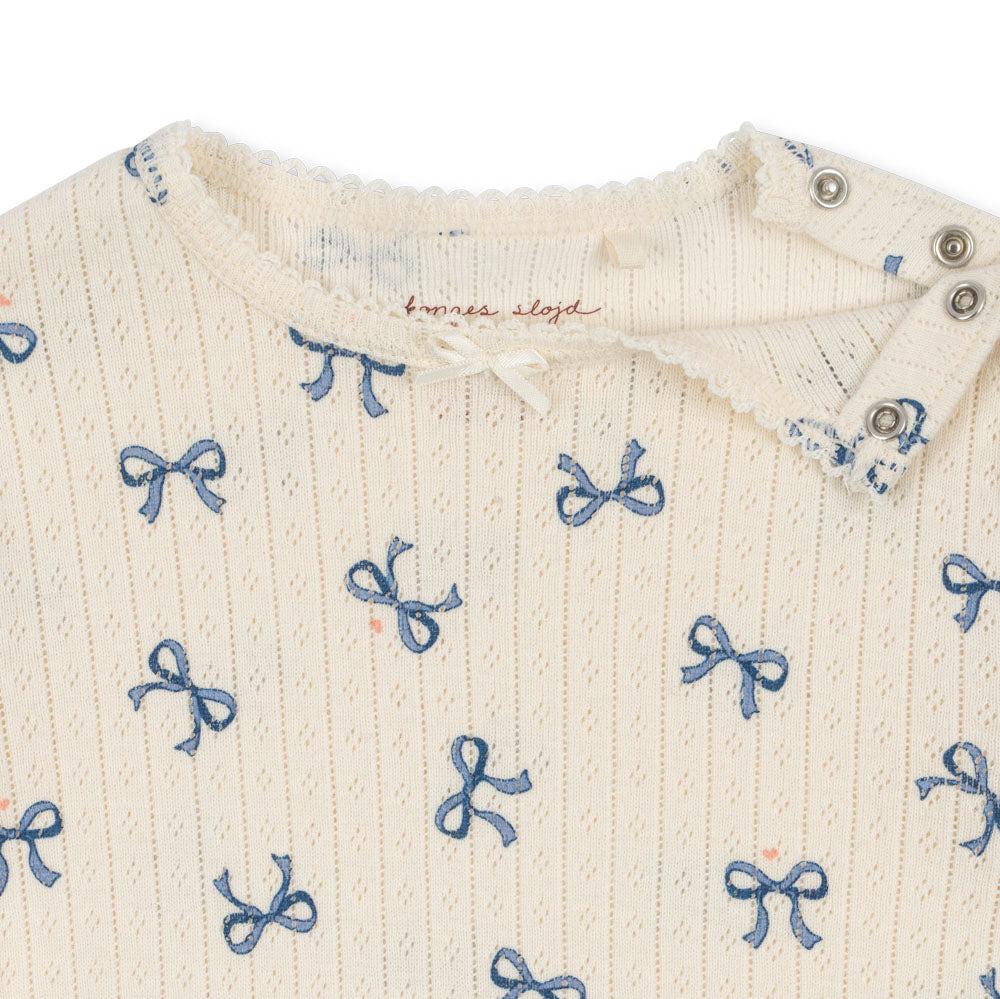 MINNIE GOTS LONG SLEEVE ONESIE - BOW BLEU