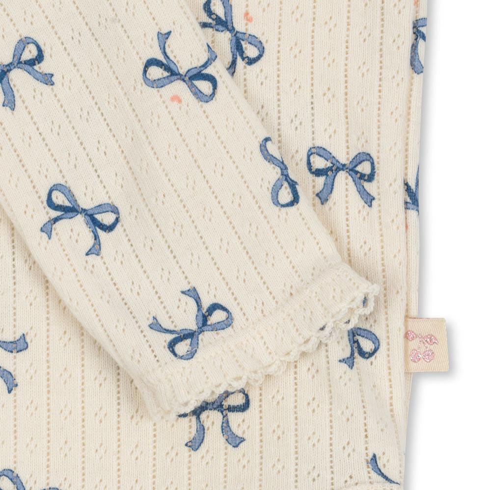 MINNIE GOTS LONG SLEEVE ONESIE - BOW BLEU