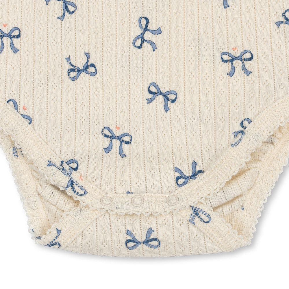 MINNIE GOTS LONG SLEEVE ONESIE - BOW BLEU