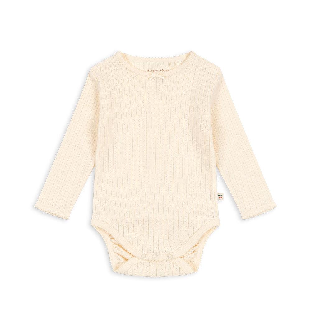 MINNIE GOTS LONG SLEEVE ONESIE - BUTTERCREAM