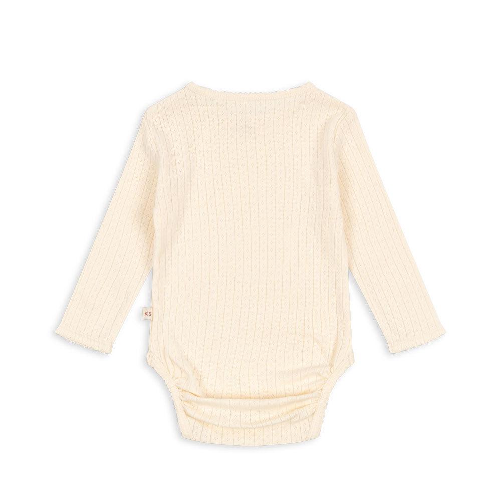 MINNIE GOTS LONG SLEEVE ONESIE - BUTTERCREAM