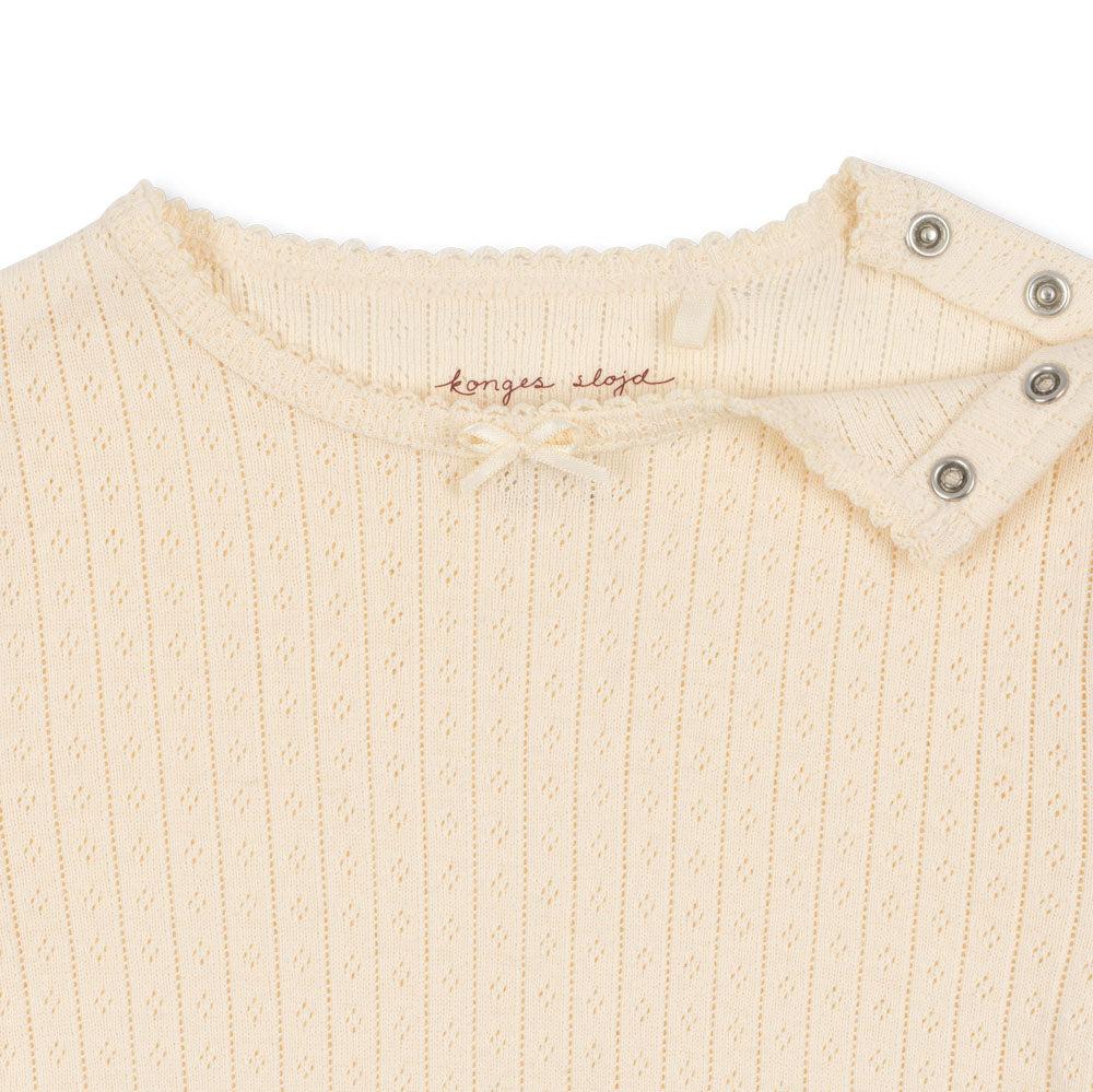 MINNIE GOTS LONG SLEEVE ONESIE - BUTTERCREAM