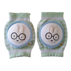 CRAWLINGS KNEE PADS - MINTY BUNNY WITH GLASSES