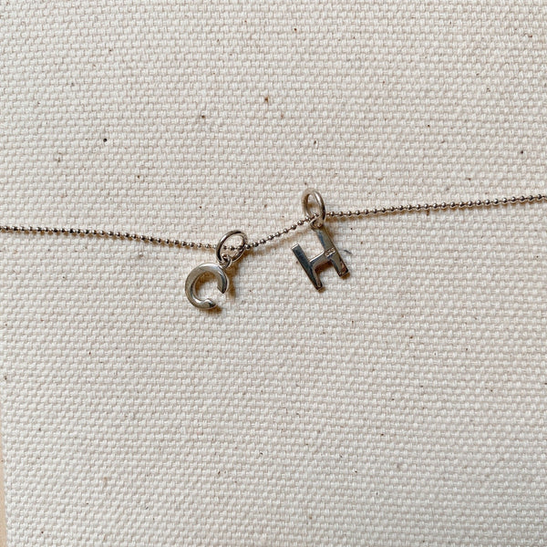 SILVER  INITIAL CHARM