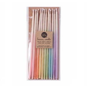 ASSORTED OMBRE TALL BEESWAX CANDLES