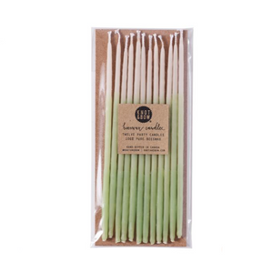 MINT OMBRE TALL BEESWAX CANDLES